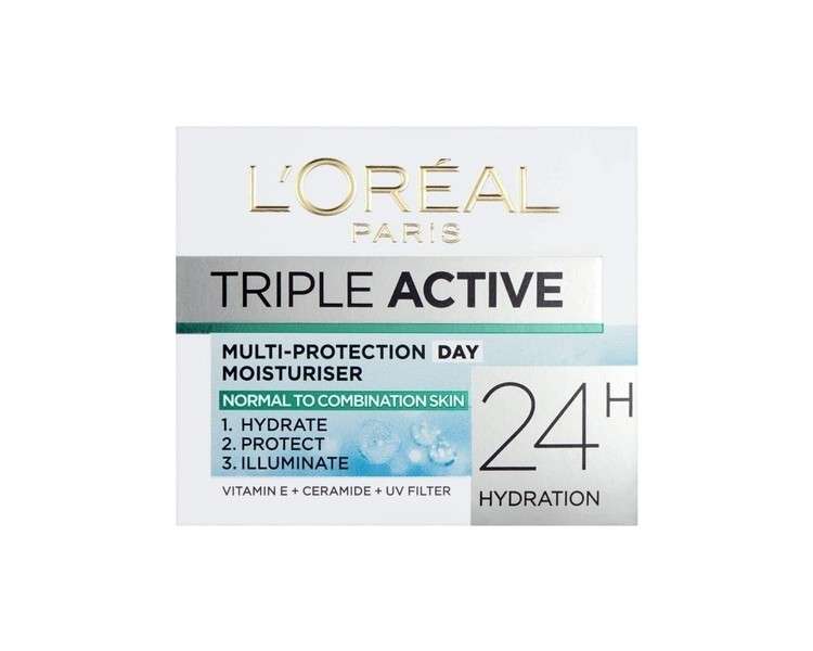 L'oreal Dermo Expertise Triple Active Day Moisturiser for Normal to Combination Skin 50ml