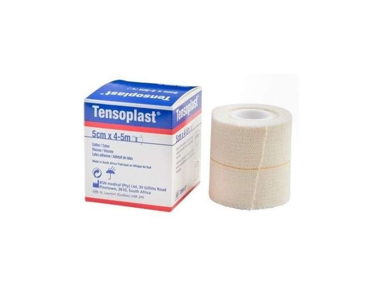 BSN Tensoplast Elastic Adhesive Bandage with Soft Edges and Porous Adhesive Material 4.5m x 7.5cm