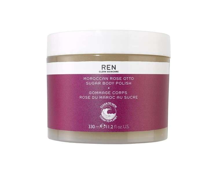 REN Clean Skincare Moroccan Rose Hydrating and Smoothing Rose-Infused Sugar Body Polish