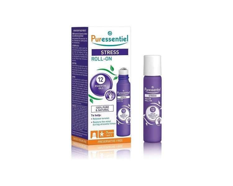 Puressentiel Rest & Relax Stress Roll-On 5ml - Soothing and Relaxing Essential Oils - Aromatherapy