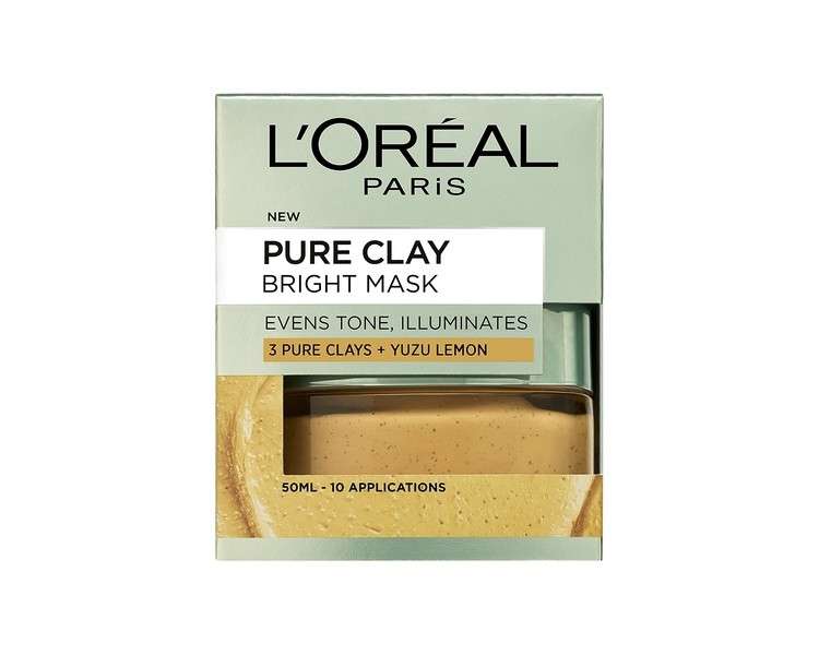 L'Oréal Paris 3 Pure Clays and Yuzu Lemon Bright Mask 50ml