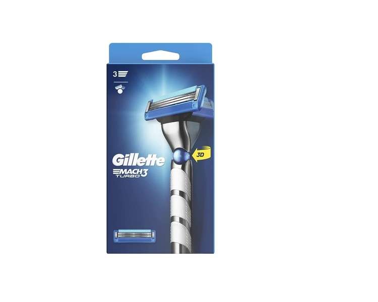 Gillette Mach3 Turbo 2 Shaving System Multicolor