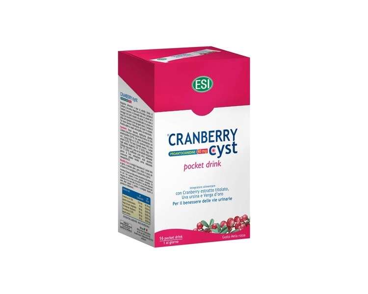 Esi Cranberry Cyst Pocket Drink 16 Sachets