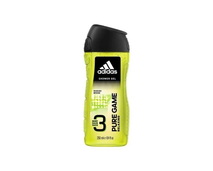 Adidas PURE GAME 3in1 Body, Hair and Face Shower Gel for Men 250ml