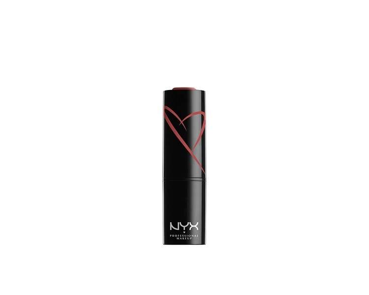 NYX Professional Makeup Shout Loud Satin Lipstick Infused with Shea Butter - Chic (Rosey Nude) 1 Count