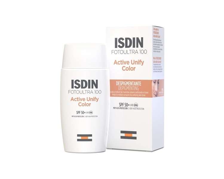 ISDIN Fotoultra 100 Active Unify Color SPF 50+ Facial Sun Cream 50ml