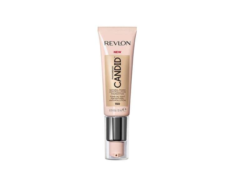 Revlon PhotoReady Candid Natural Finish Foundation with Anti-Pollution Antioxidant and Anti-Blue Light Ingredients 22ml 150 Creme Brulee