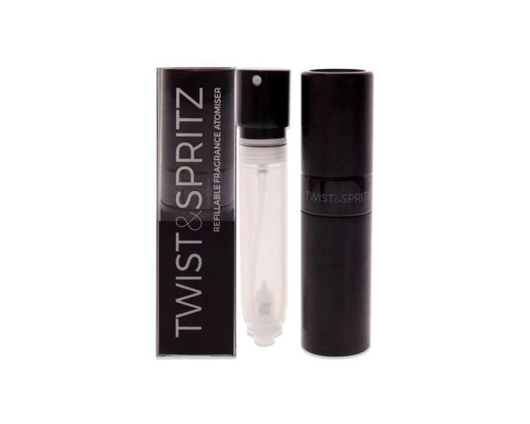 Twist and Spritz Atomiser Black for Women 8ml Refillable Spray