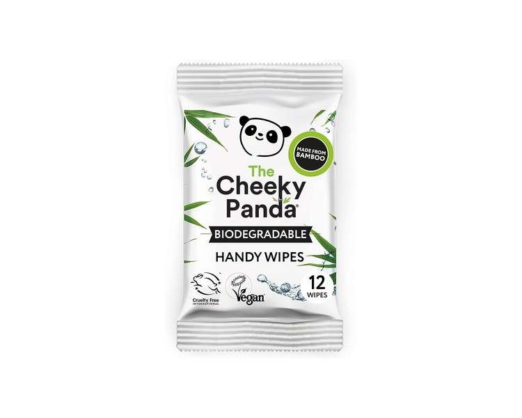 The Cheeky Panda Handy Wipes White Unscented 12 Count