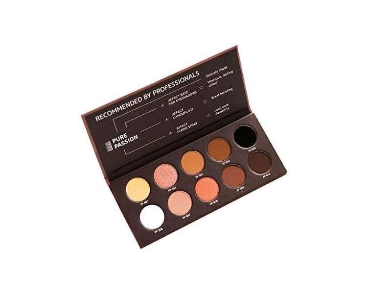 Affect Pure Passion Eyeshadow Palette Nude and Smoky Pressed Eye Makeup