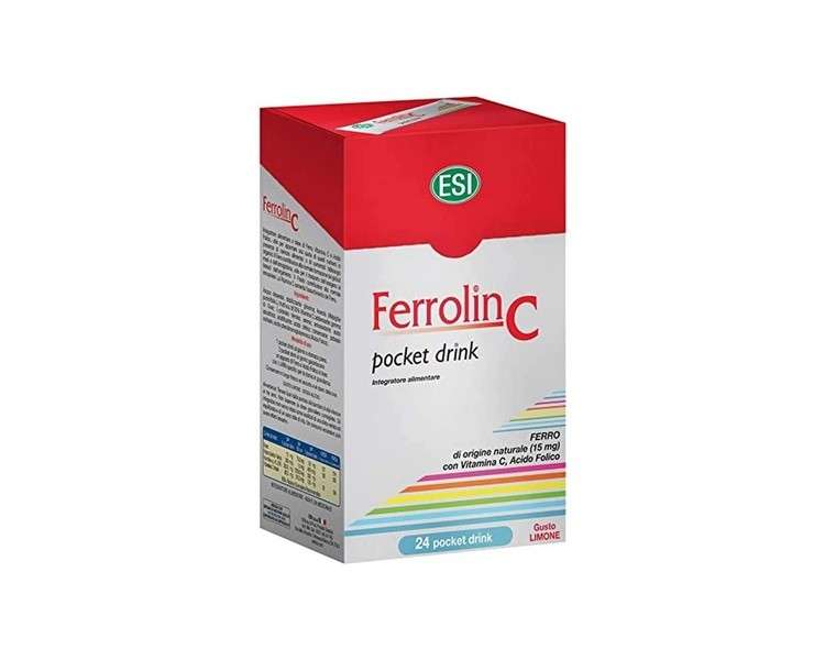 ESI Ferrolin C Iron and Vitamin C Drink 24 Sachets