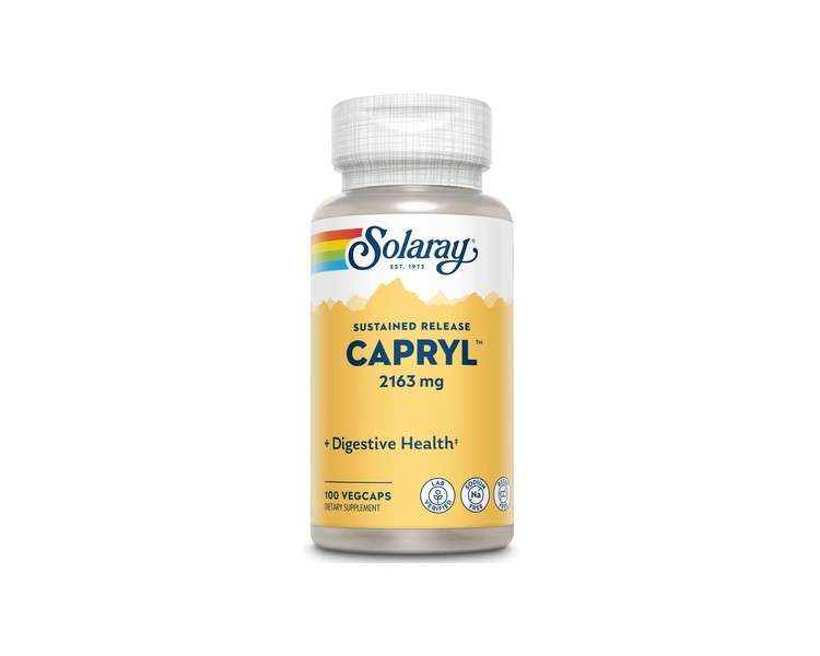 Solaray Capryl Sustained Release Caprylic Acid 100 VegCaps - 16 Servings