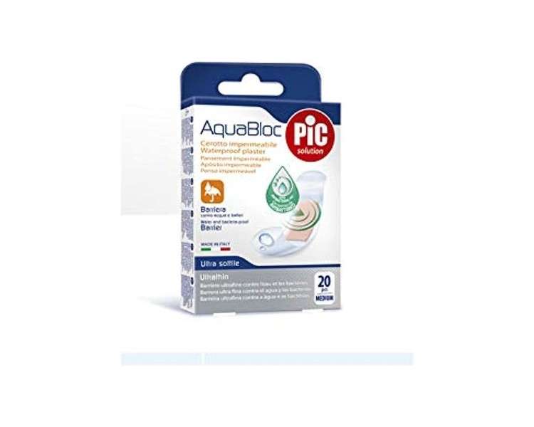 Pic Aquabloc Waterproof Plasters Medium 20 Units