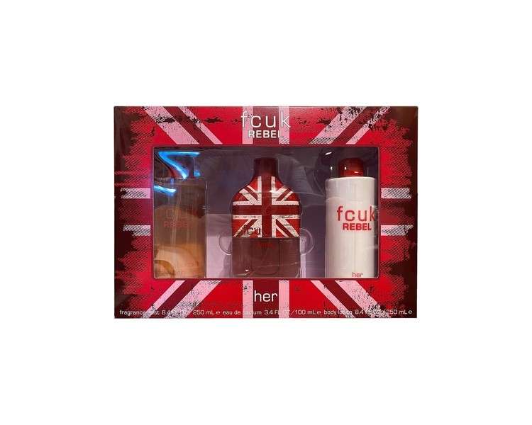 FCUK Rebel for Her by French Connection Eau de Toilette Spray Gift Set