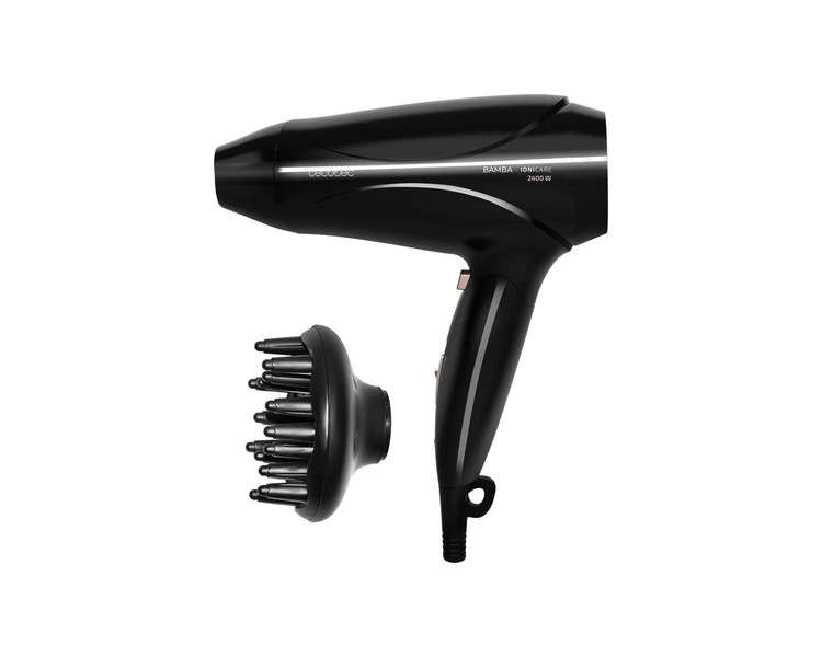 Cecotec Ionic Hair Dryer with Diffuser Bamba IoniCare 5450 Power & Go Pro Ice 2400W Bronze