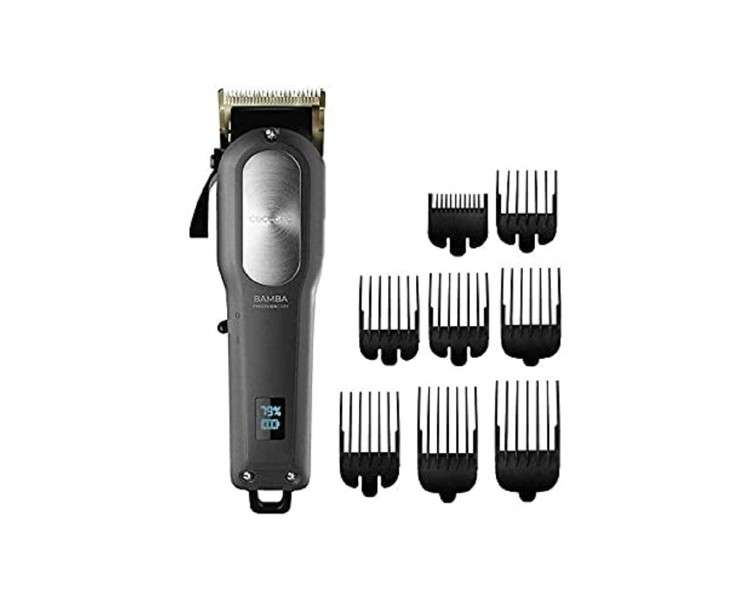 Cecotec Bamba PrecisionCare Wet&Dry Hair Clipper with Stainless Steel and Titanium Coating, Lithium Battery, Battery Life up to 120 min, Lengths 0.5-30 mm, 8 Combs