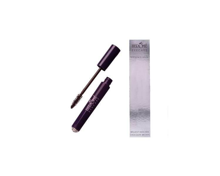 Herome Eye Care Brilliant Mascara Chocolate Brown for Shiny and Incredibly Voluminous Lashes