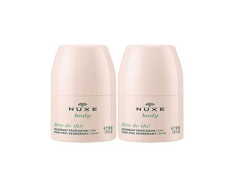 Nuxe Body Rêve de Thé Fresh-Feel Deodorant 24H 50ml - Pack of 2