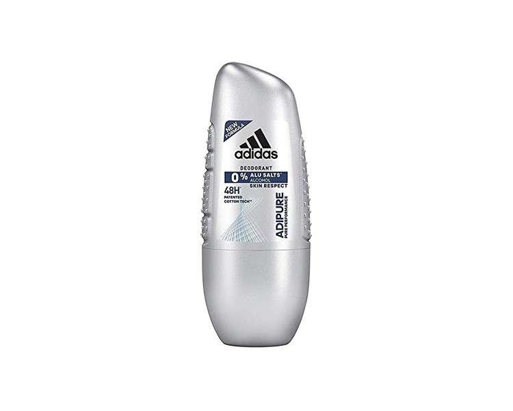 Adidas Adipure Deodorant Roll-On for Men 48h Effective Protection 50ml