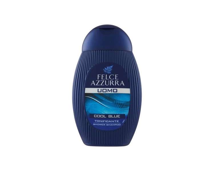 Felce Azzurra Man Cool Blue 2 in 1 Energizing Shower Gel and Shampoo with Refreshing Scent 250ml