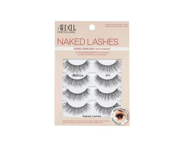 Ardell Naked Lashes Real Hair Eyelashes Style 423 - Pack of 4