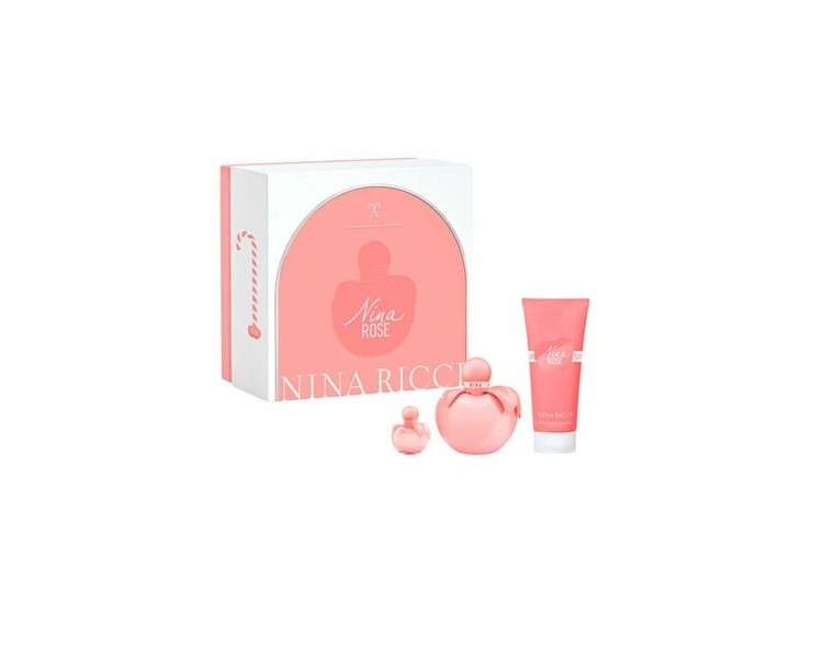 Nina Rose Gift Set 50ml Eau De Toilette Spray + 75ml Body Lotion + 4ml Eau De Toillette Spray