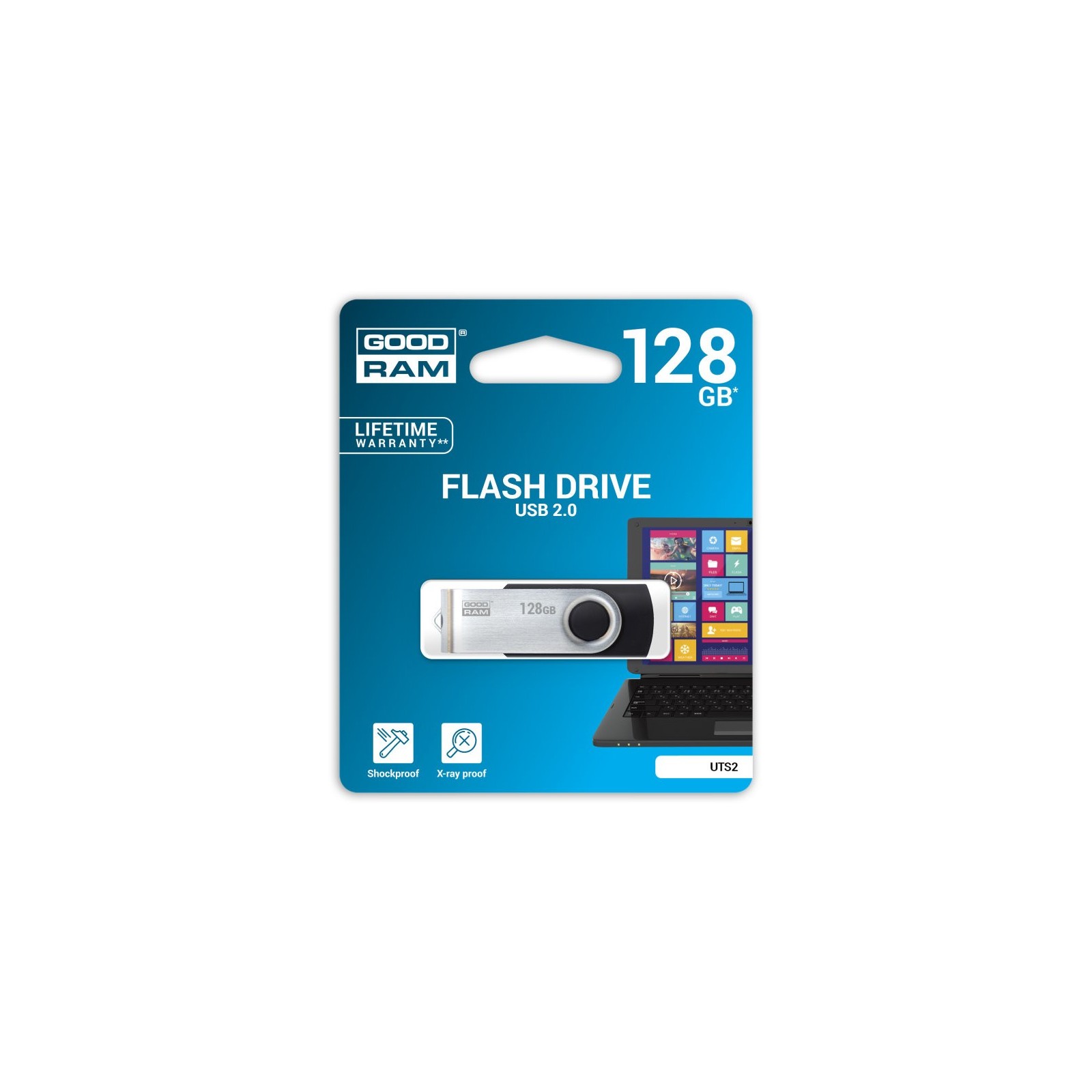 Usb 20 goodram 128gb uts2 negro