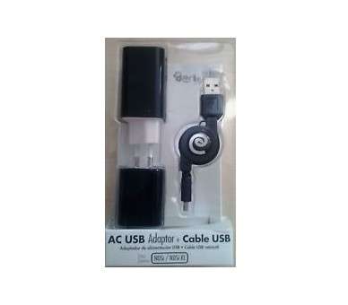 DERTECH AC USB ADAPTOR + CABLE USB (3DX/3DS/DXL/DSi)