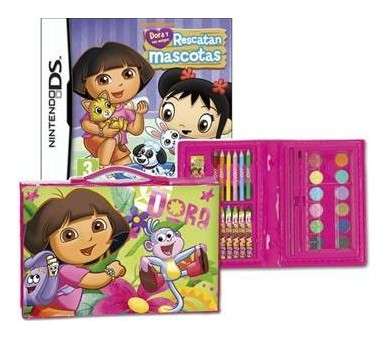 DORA EXPLORADA:RESCATAN MASCOTAS + ESTUCHE PINTURAS (3DSXL/3DS/2DS)