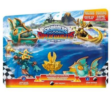 SKYLANDERS RACING PACK SEA DEEP DIVE GILL GRUNT & TROPHY & REEF RIPPER