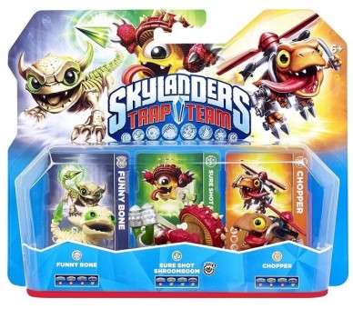 SKYLANDERS TRAP TEAM FUNNY BONE & SURE SHOT SHROOMBOOM & CHOPER