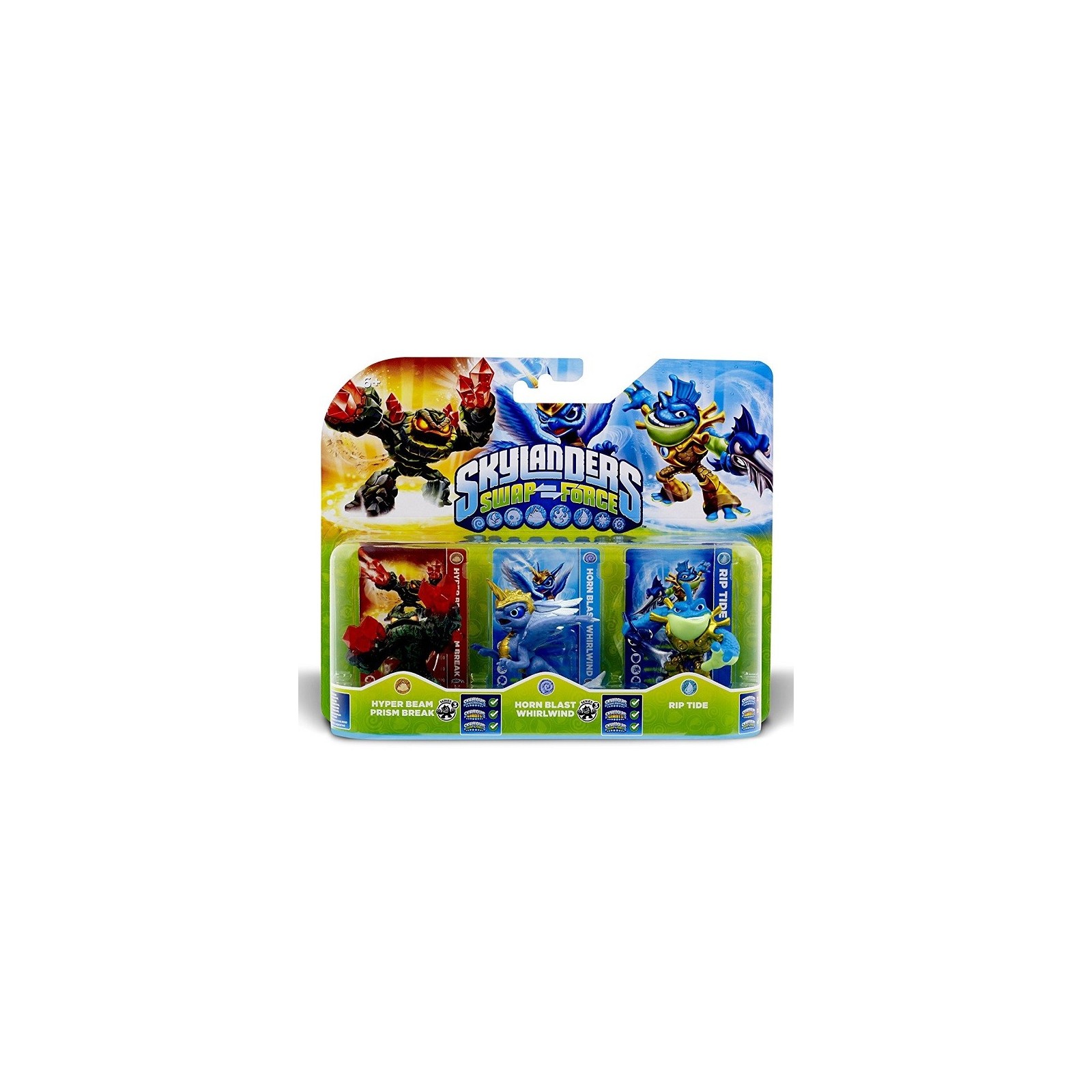 SKYLANDERS SWAP FORCE HYPER BEAN & HORN BLAST & RIP TIDE