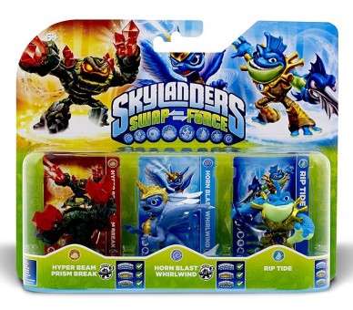 SKYLANDERS SWAP FORCE HYPER BEAN & HORN BLAST & RIP TIDE