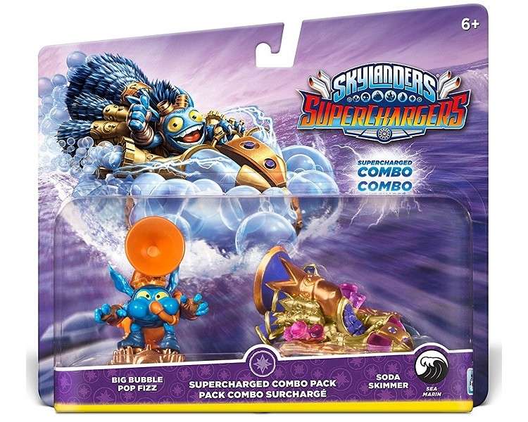 SKYLANDERS SUPERCHARGERS DUAL PACK BIG BUBBLE POP FIZZ & SODA SKIMMER