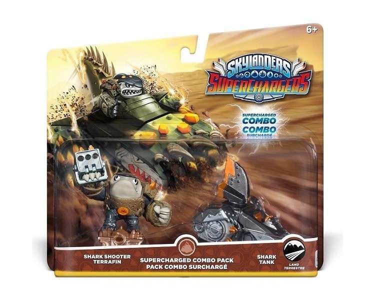 SKYLANDERS SUPERCHARGERS DUAL PACK HURRICANE SHARK SHOOTER TERRAFIN & SHARK TANK