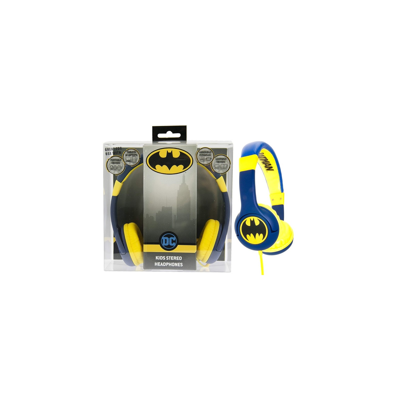 OTL WIRED HEADPHONES DC BATMAN (PS4/XBOX/SWITCH/MOVIL/TABLET)