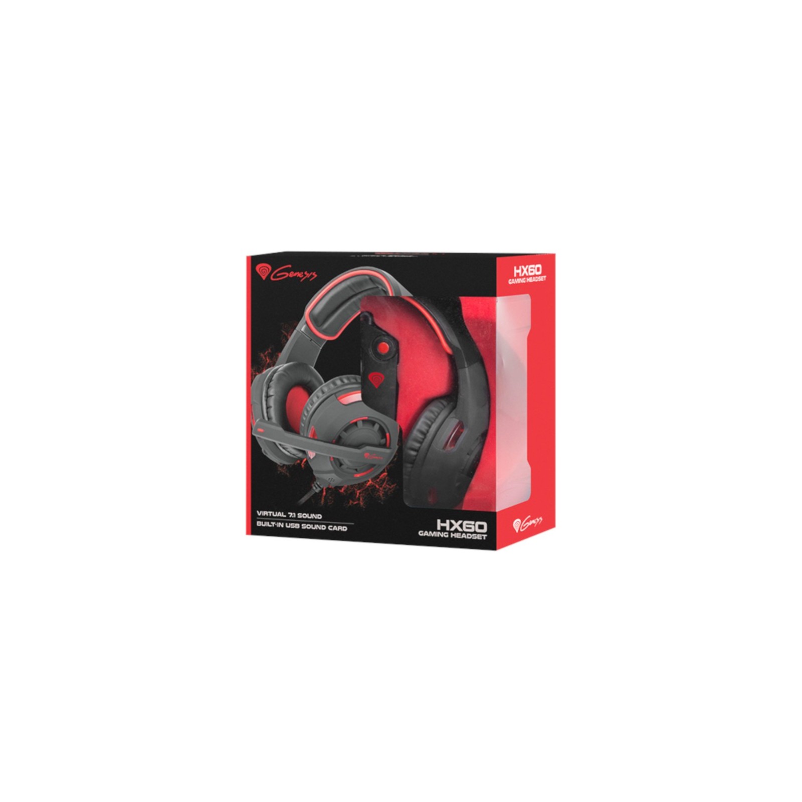 GENESIS GAMING HEADSET HX60. VIRTUAL 7.1 SOUND