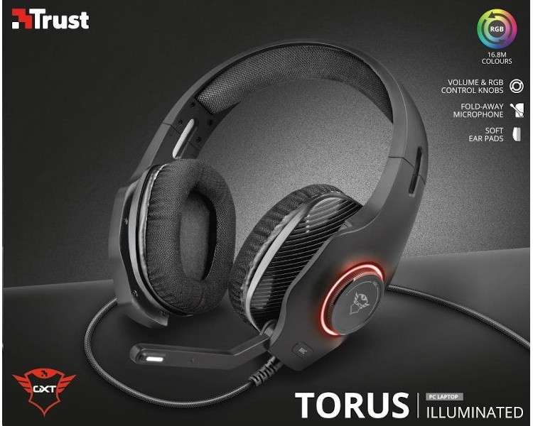 TRUST HEADSET RGB TORUS GXT 455