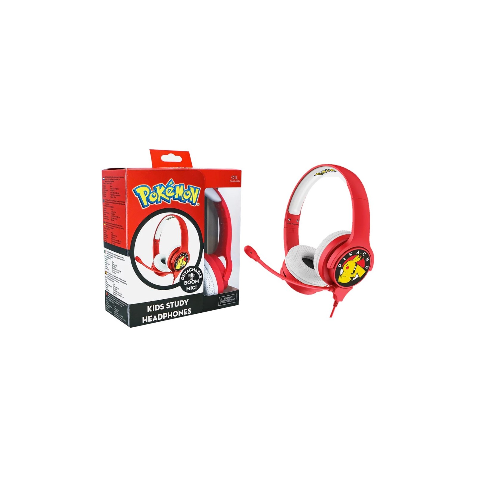 OTL HEADPHONES POKEMON PIKACHU RED (PS4/XBOX/SWITCH/MOVIL/TABLET)