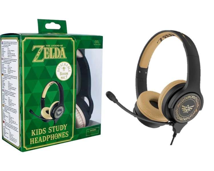 OTL HEADPHONES ZELDA BLACK & GOLD (NEGRO/ORO) (PS4/XBOX/SWITCH/MOVIL/TABLET)