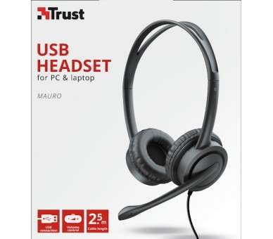 TRUST MAURO HEADSET USB (2.5 M)