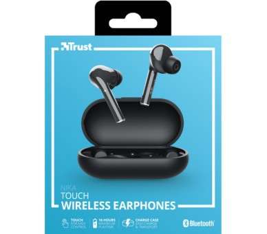 NIKA TOUCH WIRELESS BLUETOOTH EARPHONE BLACK (NEGRO)