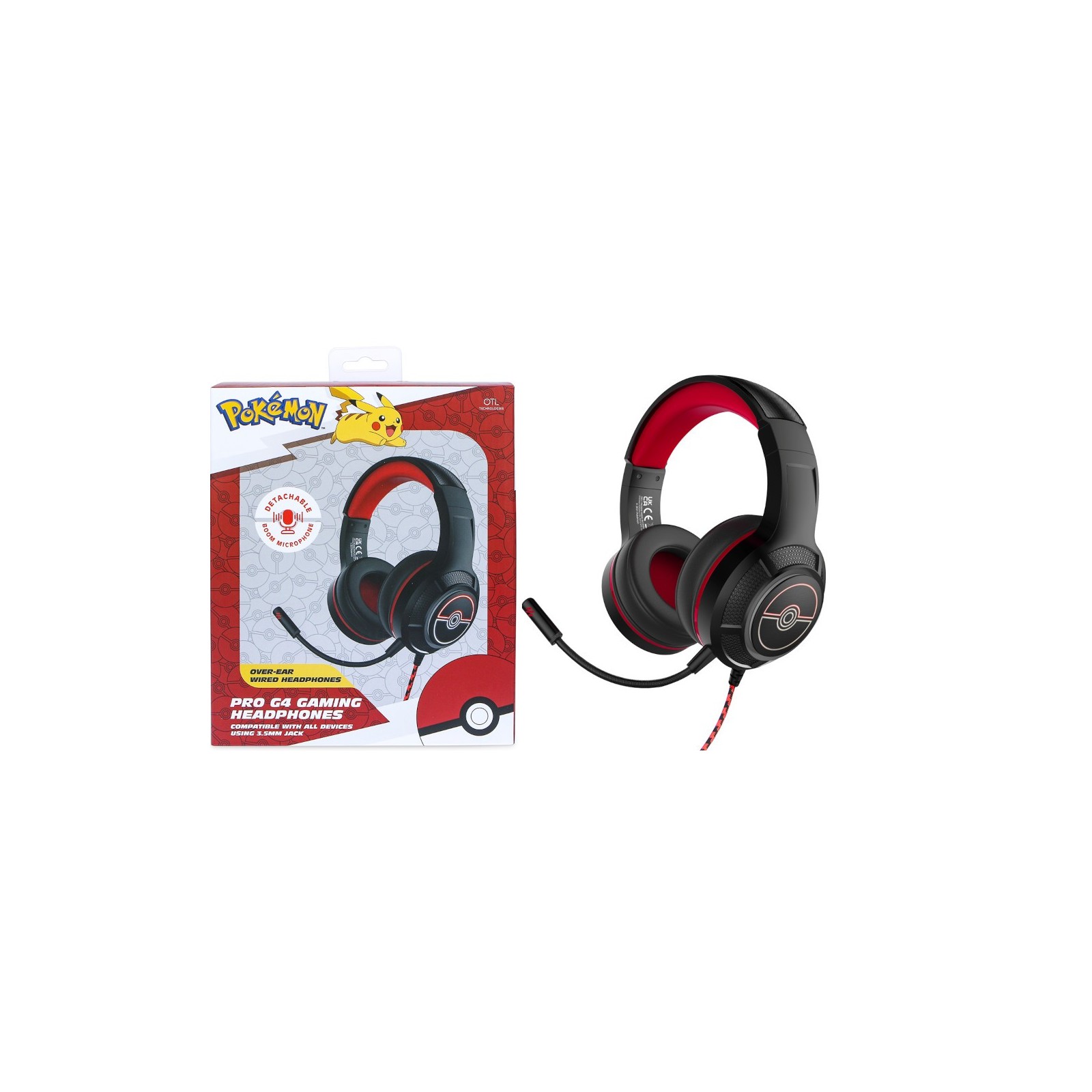 OTL PRO G4 GAMING HEADPHONES POKEMON POKEBALL (CONSOLA/TABLET/MOVIL/PC)