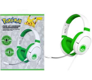 OTL PRO G1 GAMING HEADPHONES POKEMON POKEBALL WHITE / GREEN (BLANCO/VERDE)(SWITCH/TABLET/MOVIL/PC)