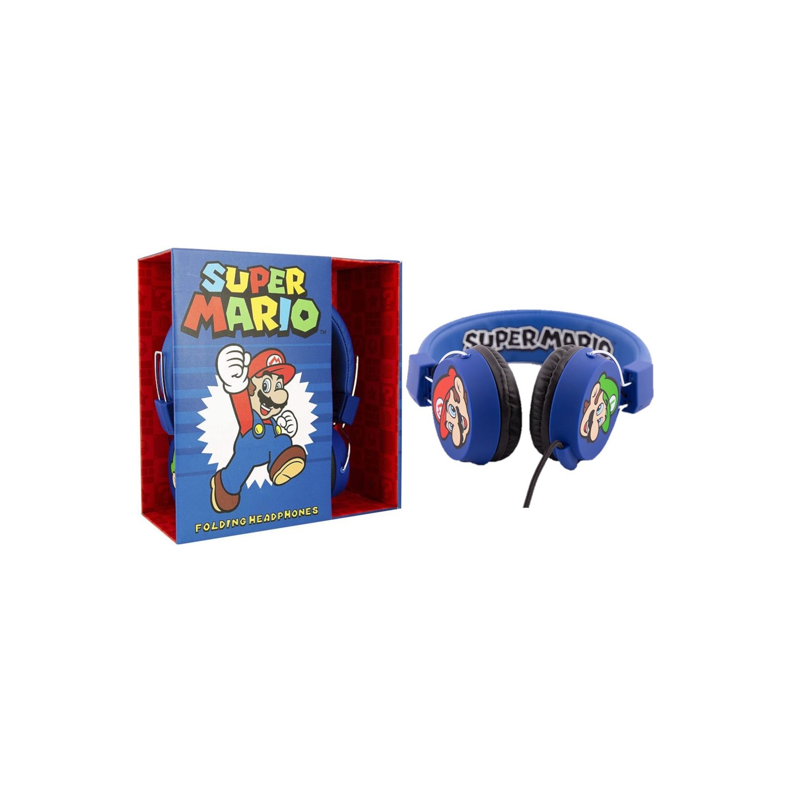 OTL TWEEN FOLDING HEADPHONE SUPER MARIO BLUE (AZUL) (SWITCH/MOVIL/TABLET/PC)