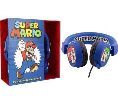 OTL TWEEN FOLDING HEADPHONE SUPER MARIO BLUE (AZUL) (SWITCH/MOVIL/TABLET/PC)