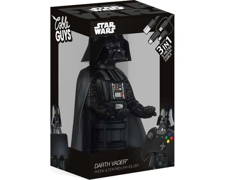 FIGURA CABLE GUYS DARTH VADER STAR WARS (2M CABLE USB)