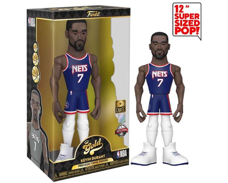FUNKO POP! GOLD 12" NBA: NETS KEVIN DURANT (CE´21) (30 CM) CHASE LIMITED EDITION
