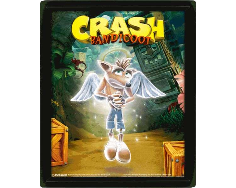 POSTER 3D CRASH BANDICOOT GAME OVER