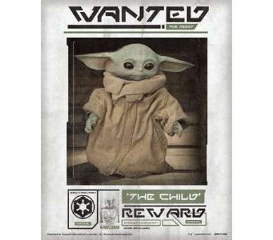 POSTER 3D STAR WARS (WANTED THE CHILD)